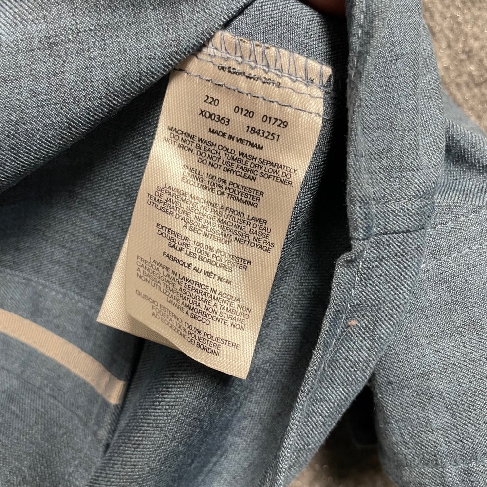 Columbia Omni-Wick Mens Blue Grey Long Sleeve Hiking Fishing Shirt Large Casual - Picture 6 of 9